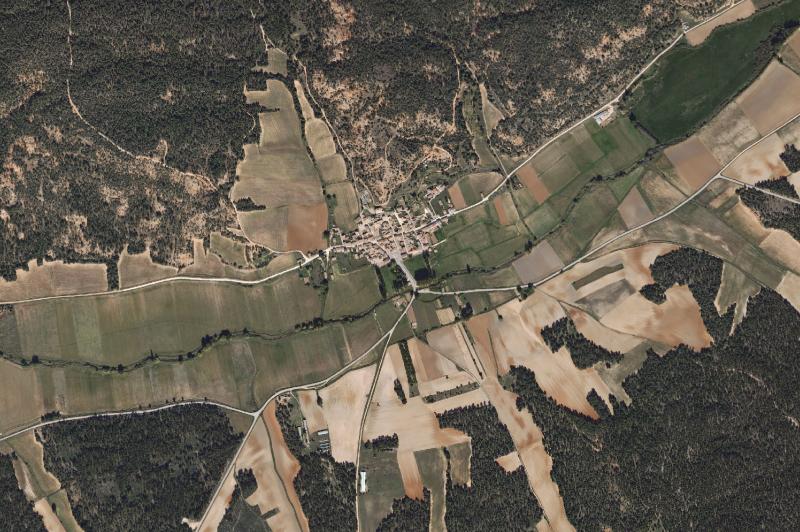 Ortofoto actual del núcleo de Valdenebro