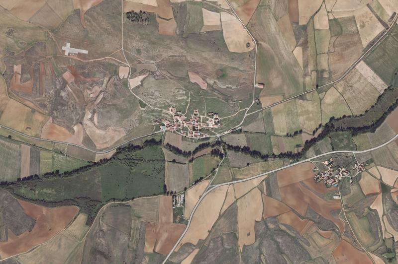 Ortofoto actual del núcleo de Velilla de la Sierra