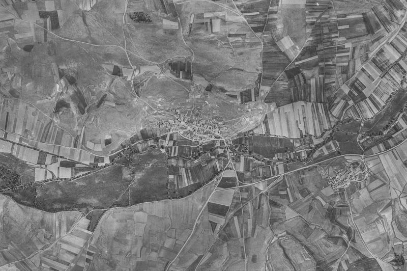 Ortofoto de 1956-1957 del núcleo de Velilla de la Sierra