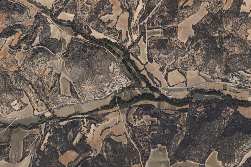 Ortofoto actual del núcleo de Velilla de los Ajos