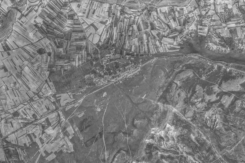 Ortofoto de 1956-1957 del núcleo de Villaciervos