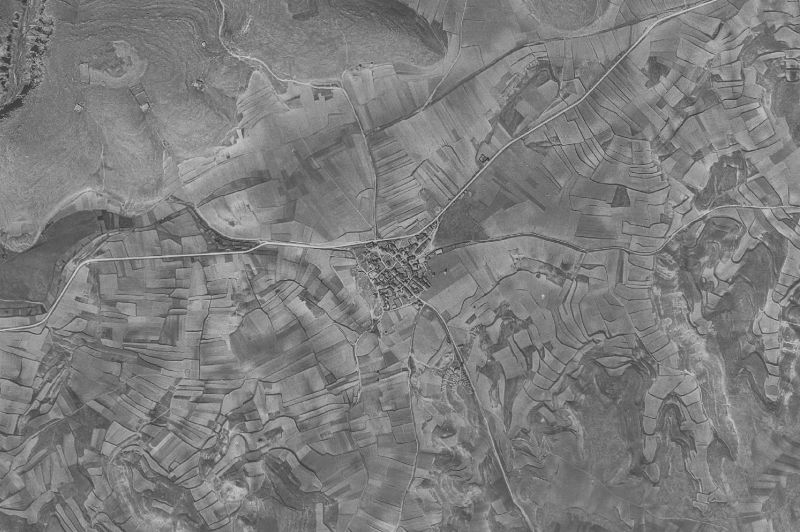 Ortofoto de 1956-1957 del núcleo de Villanueva de Gormaz