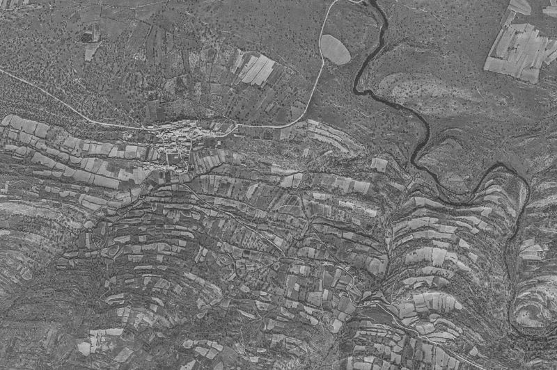 Ortofoto de 1956-1957 del núcleo de Villar del Ala