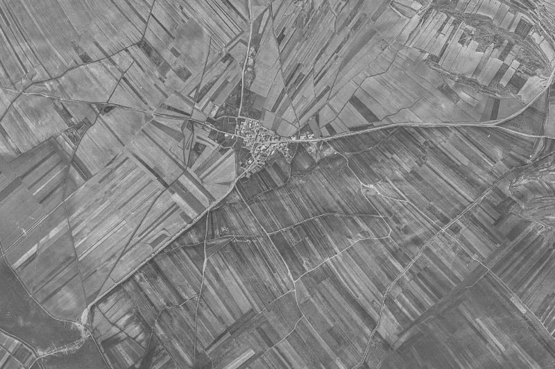 Ortofoto de 1956-1957 del núcleo de Villar del Campo
