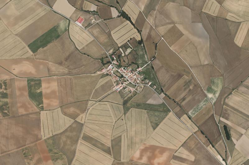 Ortofoto actual del núcleo de Los Villares de Soria