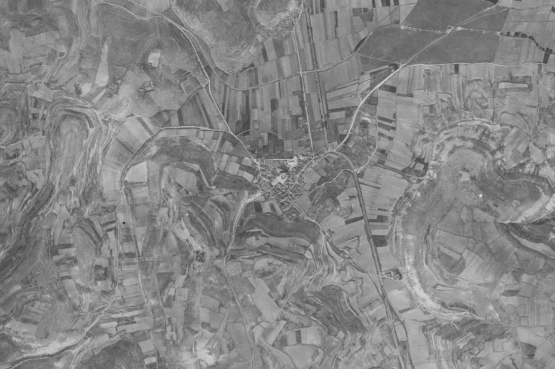 Ortofoto de 1956-1957 del núcleo de Villasayas