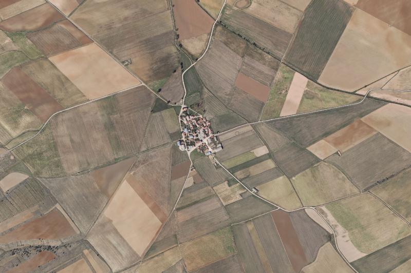 Ortofoto actual del núcleo de Villaseca de Arciel