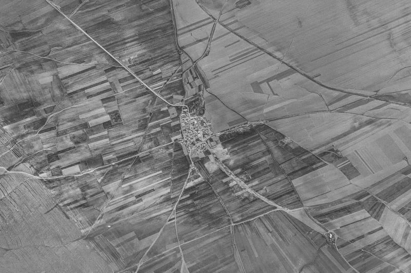 Ortofoto de 1956-1957 del núcleo de Villaseca de Arciel