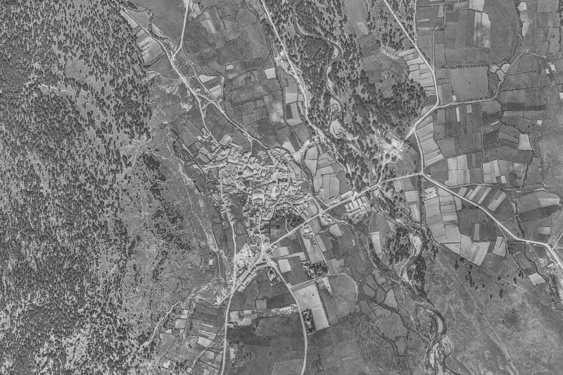 Ortofoto de 1956-1957 del núcleo de Vinuesa