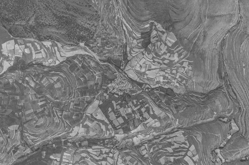 Ortofoto de 1956-1957 del núcleo de Vizmanos