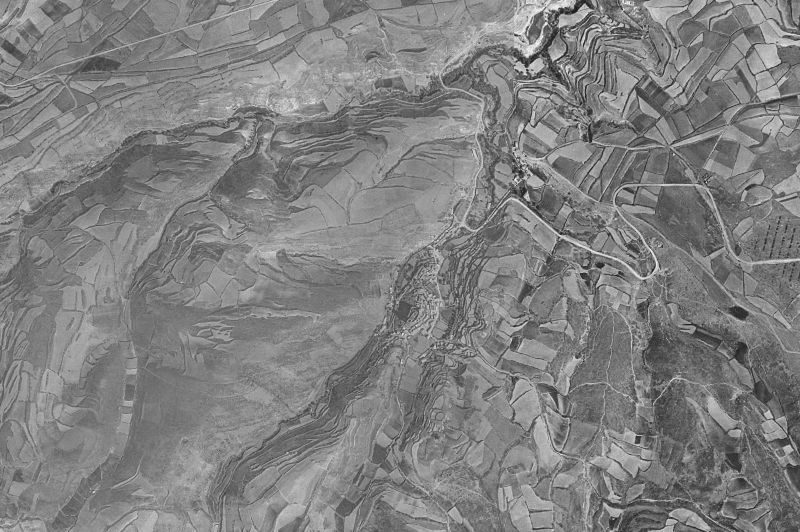 Ortofoto de 1956-1957 del núcleo de Vozmediano