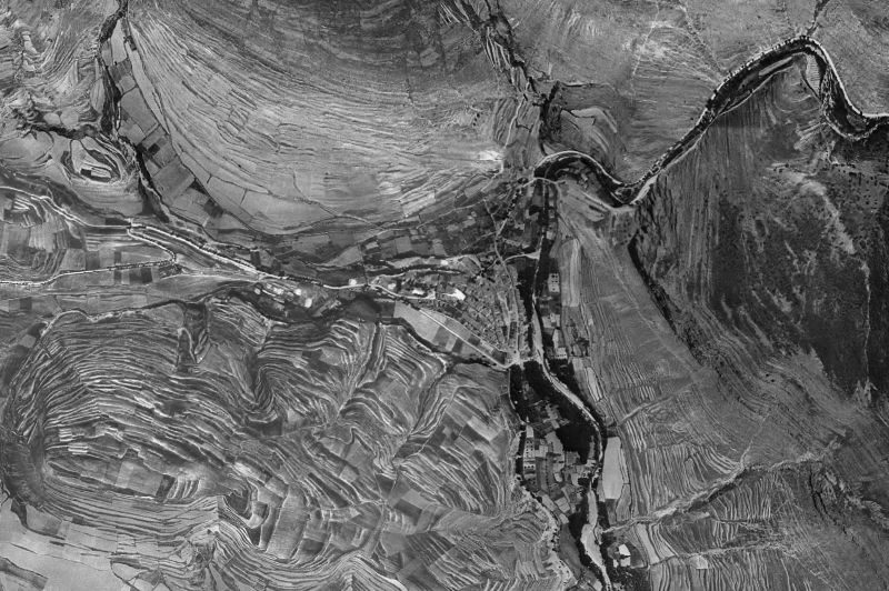 Ortofoto de 1956-1957 del núcleo de Yanguas