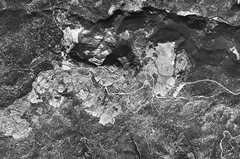 Ortofoto de 1956-1957 del núcleo de L'Albiol