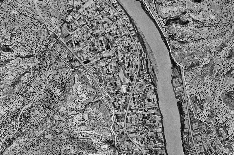 Ortofoto de 1956-1957 del núcleo de Aldover