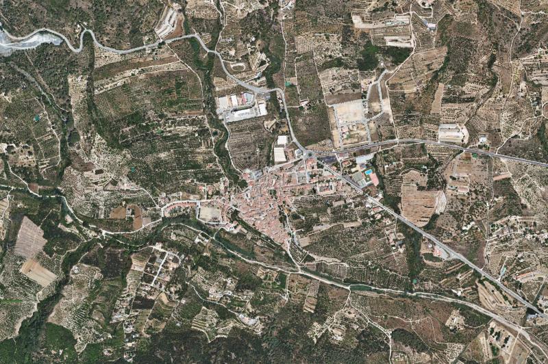 Ortofoto actual del núcleo de Alforja