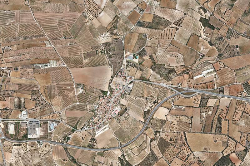 Ortofoto actual del núcleo de Alió