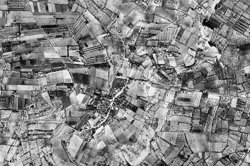 Ortofoto de 1956-1957 del núcleo de Alió