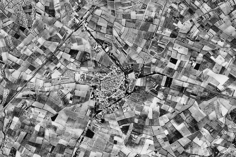 Ortofoto de 1956-1957 del núcleo de L'Arboç