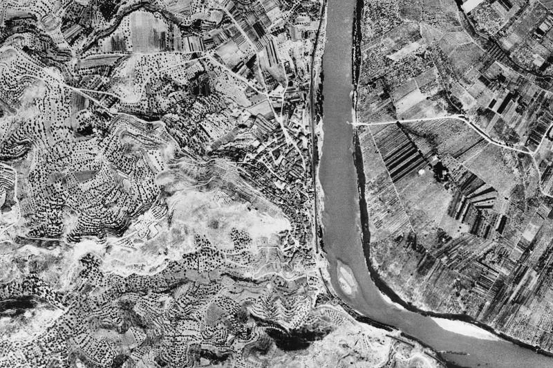 Ortofoto de 1956-1957 del núcleo de Ascó