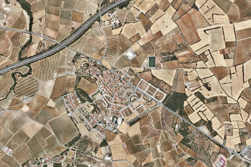Ortofoto actual del núcleo de Banyeres del Penedès