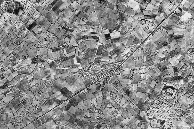 Ortofoto de 1956-1957 del núcleo de Bellvei