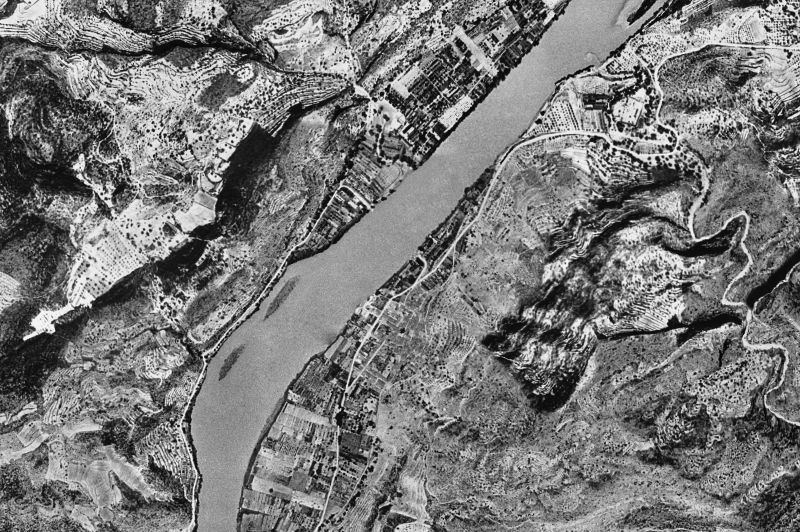 Ortofoto de 1956-1957 del núcleo de Benifallet