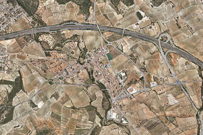 Ortofoto actual del núcleo de La Bisbal del Penedès
