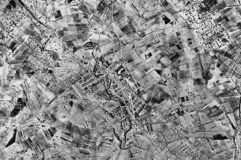 Ortofoto de 1956-1957 del núcleo de La Bisbal del Penedès