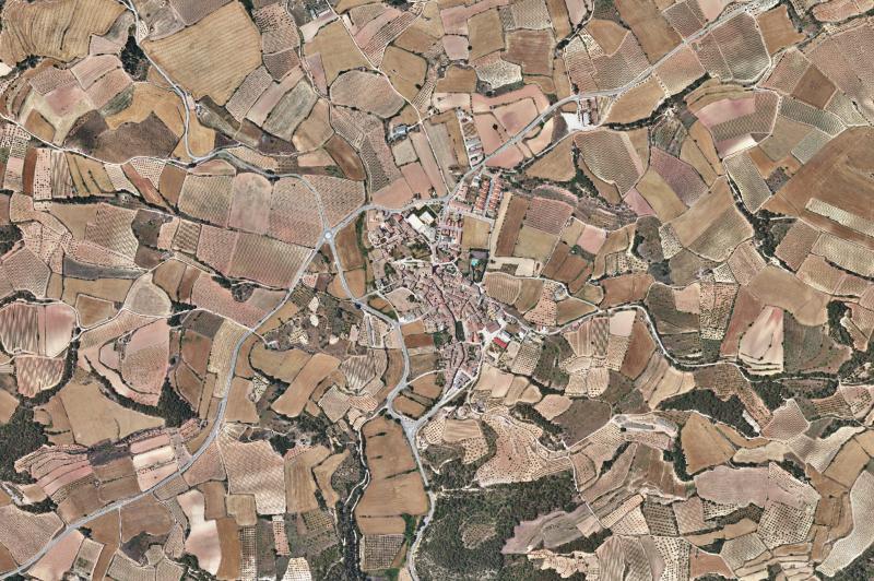 Ortofoto actual del núcleo de Blancafort