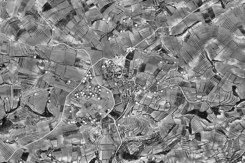 Ortofoto de 1956-1957 del núcleo de Blancafort