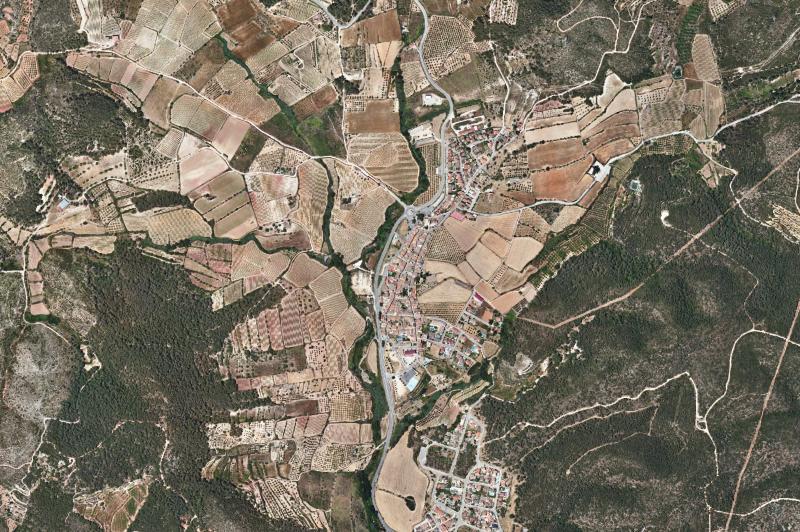 Ortofoto actual del núcleo de Bonastre