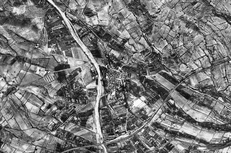 Ortofoto de 1956-1957 del núcleo de Les Borges del Camp