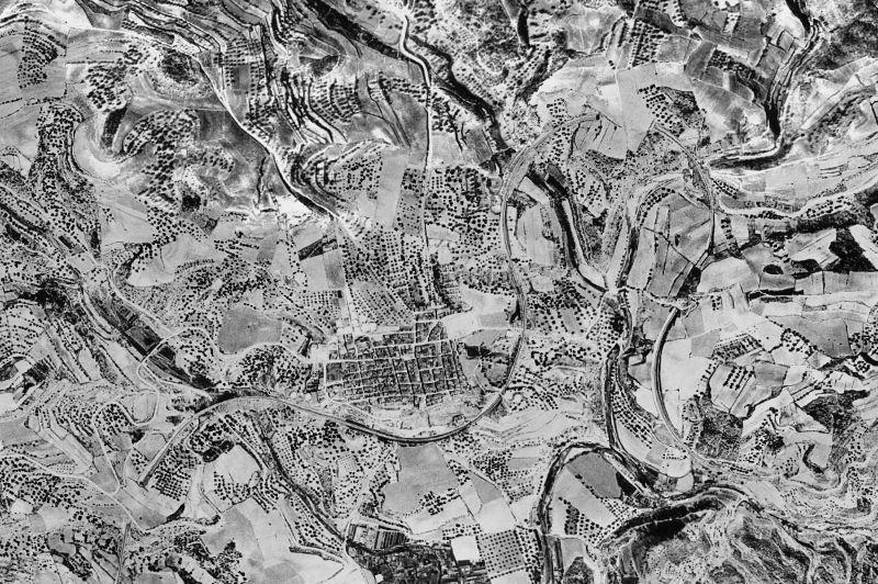 Ortofoto de 1956-1957 del núcleo de Bot