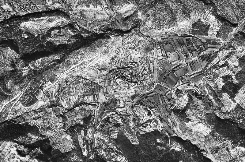 Ortofoto de 1956-1957 del núcleo de Capafonts