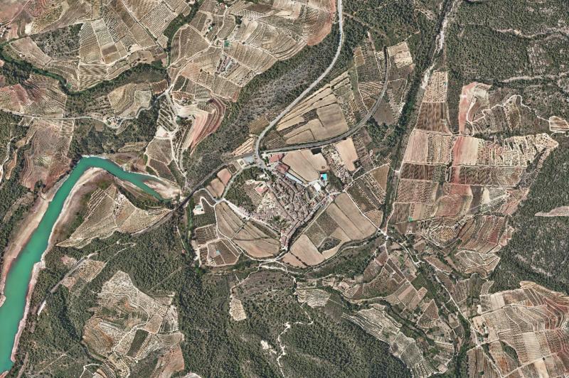 Ortofoto actual del núcleo de Capçanes