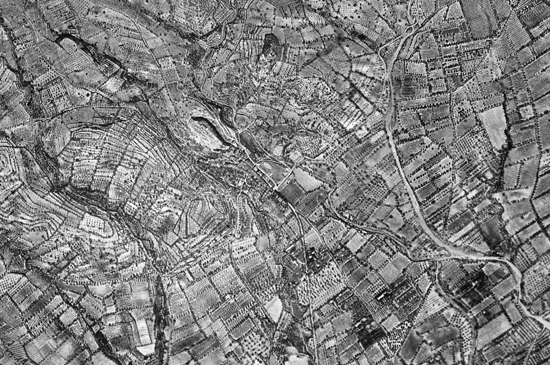 Ortofoto de 1956-1957 del núcleo de Castellvell del Camp
