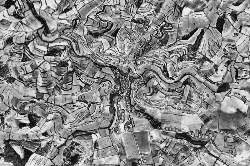 Ortofoto de 1956-1957 del núcleo de Conesa