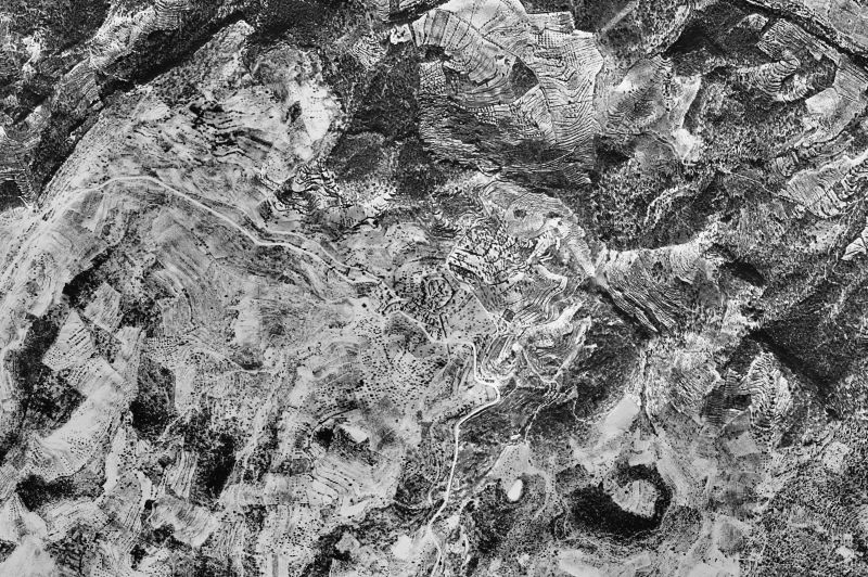Ortofoto de 1956-1957 del núcleo de La Figuera