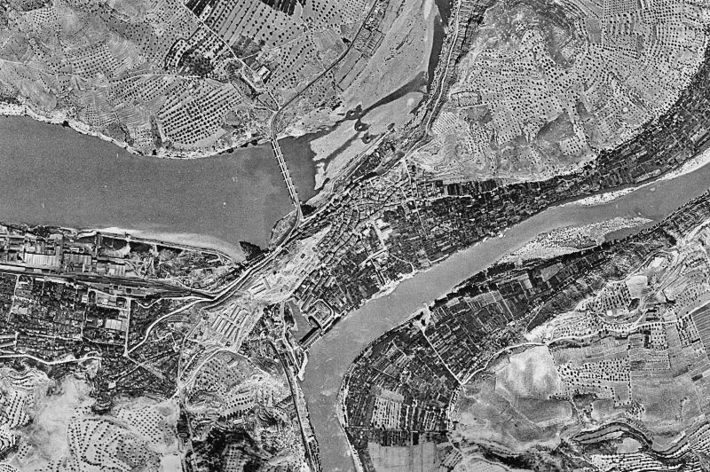Ortofoto de 1956-1957 del núcleo de Flix