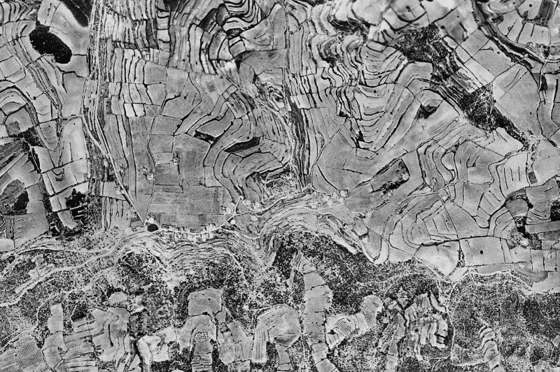 Ortofoto de 1956-1957 del núcleo de Forès