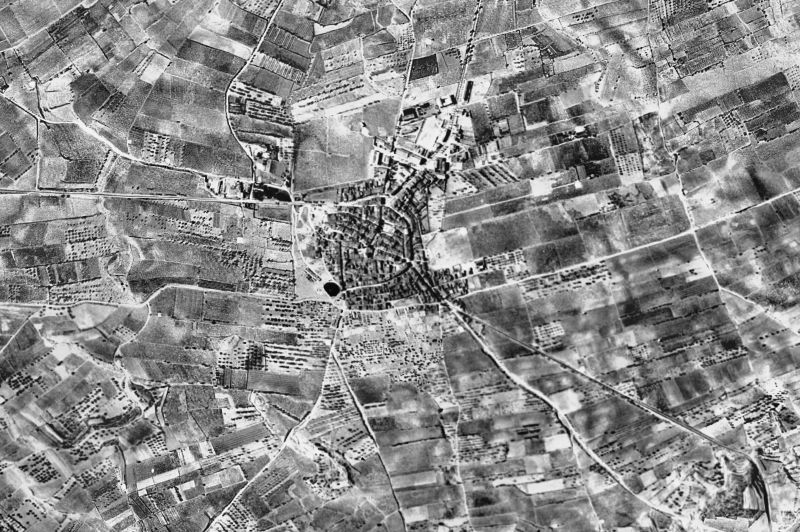 Ortofoto de 1956-1957 del núcleo de Gandesa