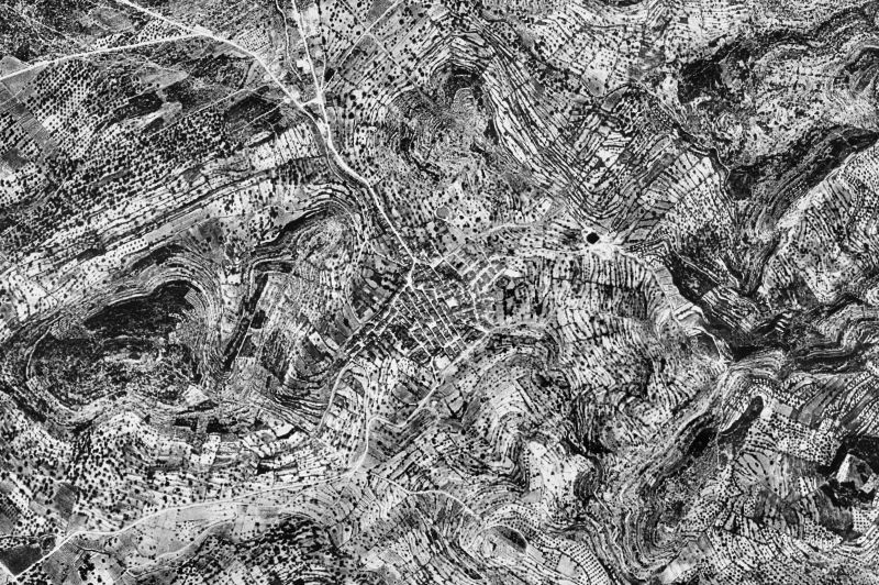Ortofoto de 1956-1957 del núcleo de Godall