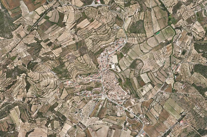 Ortofoto actual del núcleo de Horta de Sant Joan