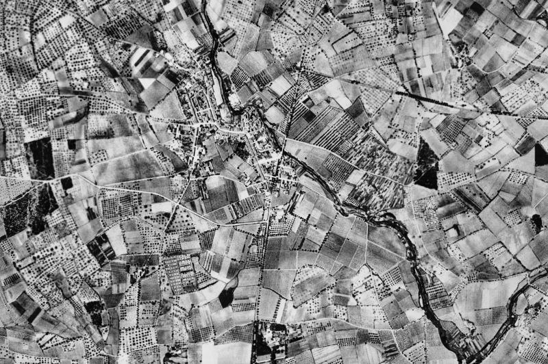 Ortofoto de 1956-1957 del núcleo de Llorenç del Penedès