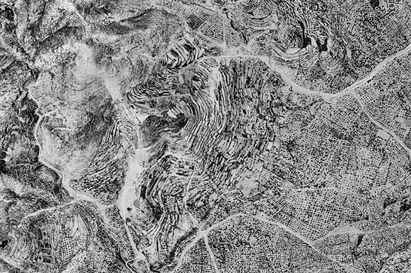 Ortofoto de 1956-1957 del núcleo de Mas de Barberans