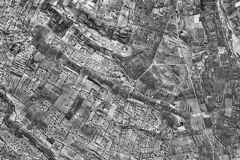 Ortofoto de 1956-1957 del núcleo de El Milà