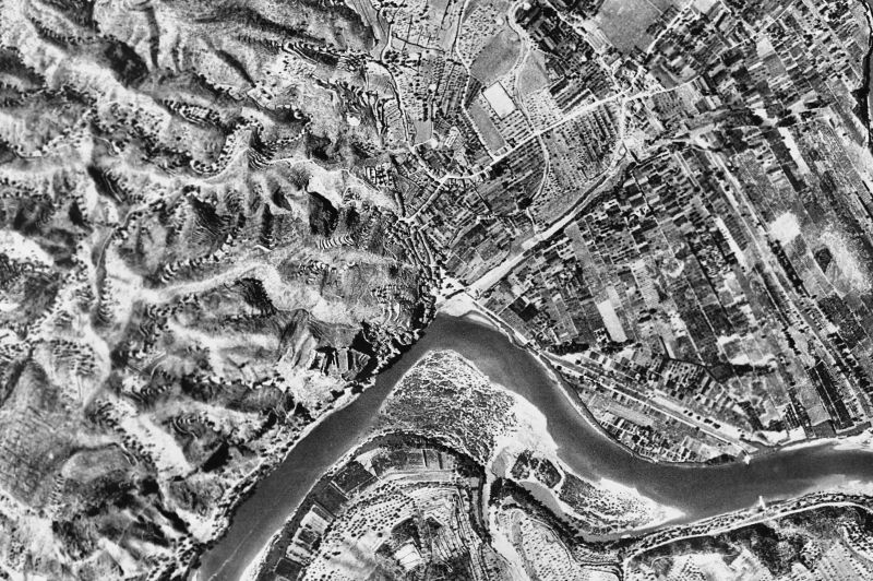 Ortofoto de 1956-1957 del núcleo de Miravet