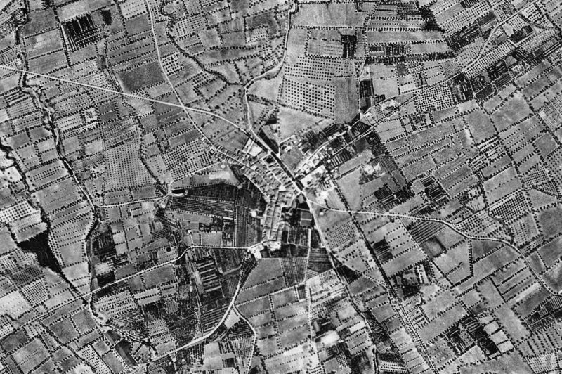 Ortofoto de 1956-1957 del núcleo de Montbrió del Camp