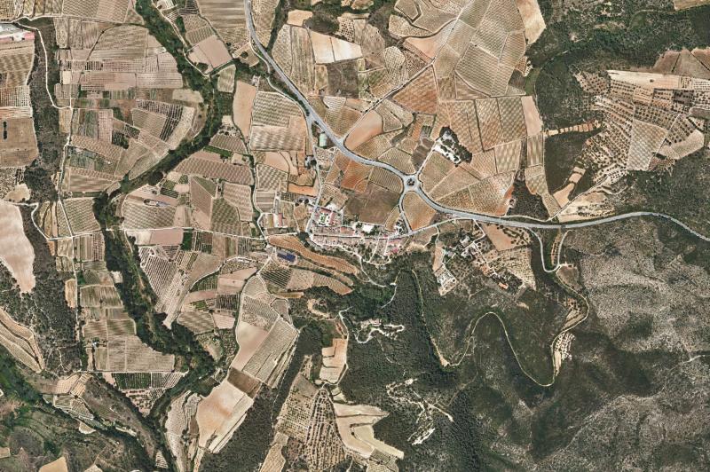 Ortofoto actual del núcleo de Montferri