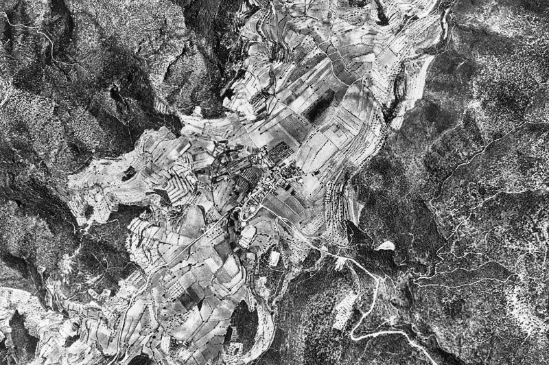 Ortofoto de 1956-1957 del núcleo de El Montmell